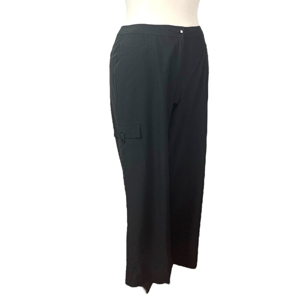 Chico’s Zenergy Black Athletic Cargo Pants Chicos Size 3 Short Women’s Size 16 - Picture 2 of 12
